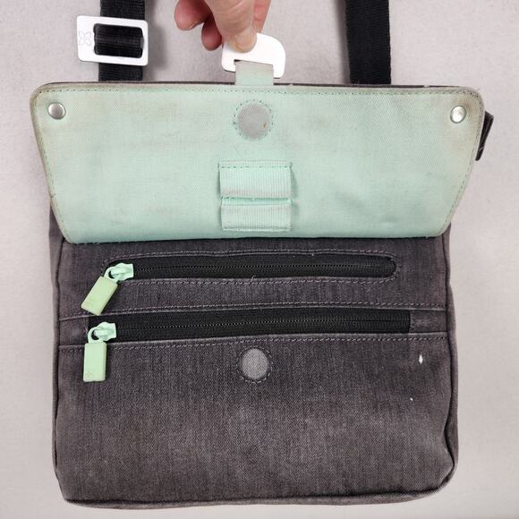 Sherpani Zoom Crossbody Bag Pockets Gray RFID Protection GUC - Picture 6 of 16
